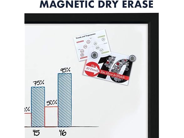 Quartet Magnetic Whiteboard 17x23 Blk