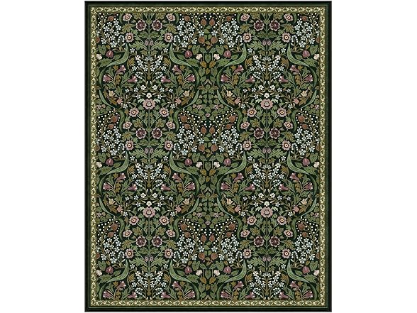 Moynesa Floral Washable 8x10 Rug