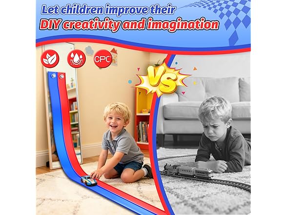 EYEFEAT Double Lane Race Car Track