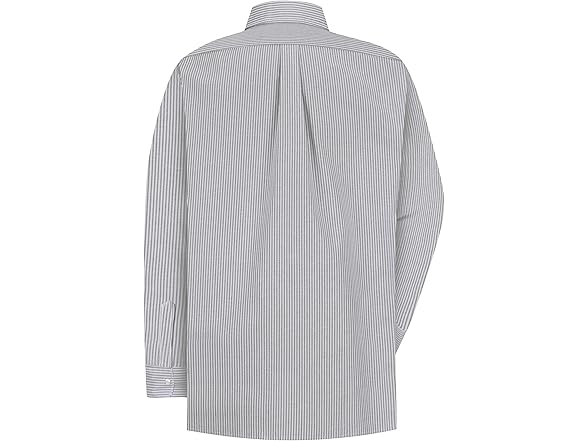 Red Kap Men's LS Oxford Executive Shirt Grey Stripe