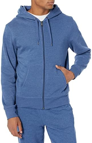 Amazon Essentials Men's Full-Zip Fleece Hoodie (Available in Big & Tall), Blue Heather, XX-Large