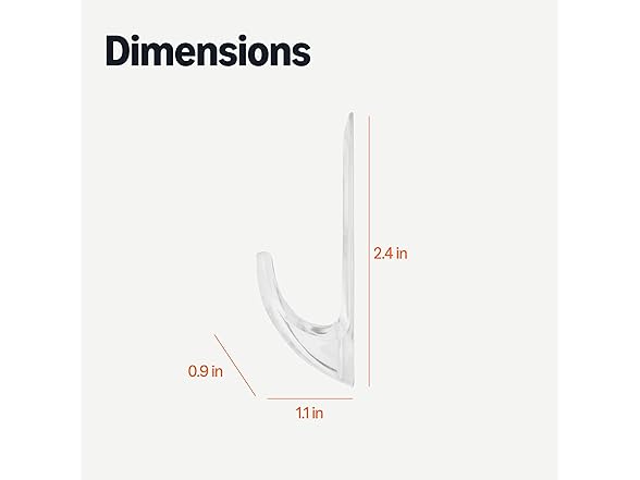 Amazon Basics Wall Hooks, 7 Hooks, 12 Adhesive Strips