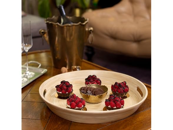 LEXA 4-Piece Handcrafted Bamboo Serving Set