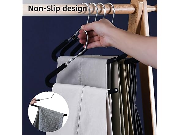 Heavy-Duty Pants Hangers Non-Slip