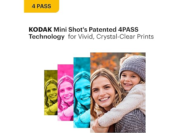 KODAK Mini 2 Retro 4PASS Portable Photo