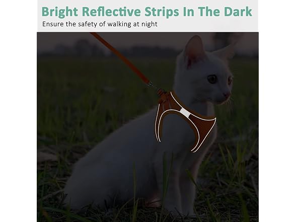 Cat Harness and Leash- Reflective Mesh Cat V
