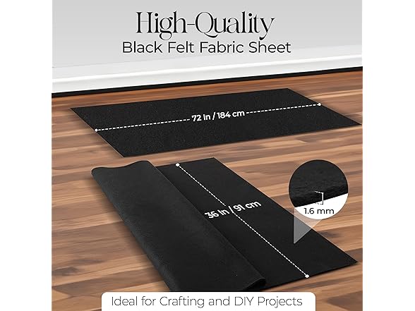 FabricLA Acrylic Felt Fabric, Half Yard (Red 402)