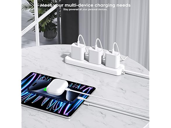 (3 PACK) 20 Watt Fast Charging Power Adapter & 6.6Ft USB-C Cable