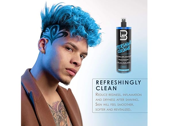 (3 Pack) Level 3 After Shave Spray Cologne, Aqua, 13.5 oz