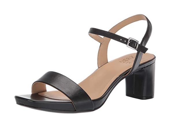 Naturalizer Women's Ivy Heels, Black Leather, 9 M