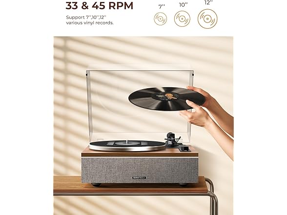 Qlearsoul Vinyl Record Player