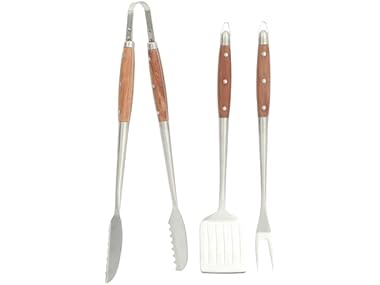 $17.99, Was $34.99, 48% Off! Sur La Table Stainless Steel Grilling Tool Set dealfomo
