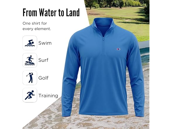 Champion Mens Pullover Sun Shirt