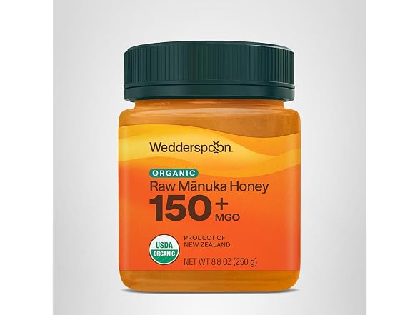 Wedderspoon Organic Raw Manuka Honey 150+ MGO, 8.8 Oz