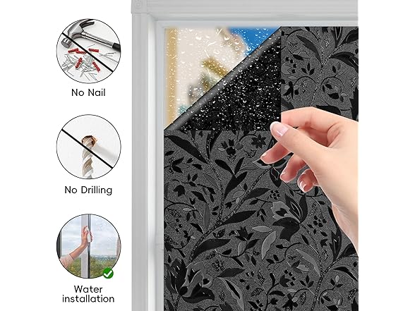 Dwersty Blackout Window Privacy Film