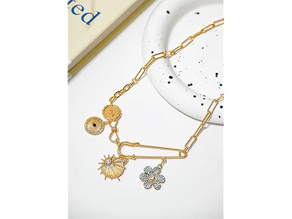 CVSQXPL Gold Charm Necklace for Women