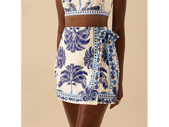 Talakeno Summer Floral Wrap Skirt