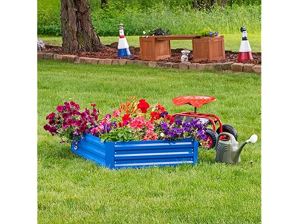 Sunnydaze Galvanized Raised Garden Bed