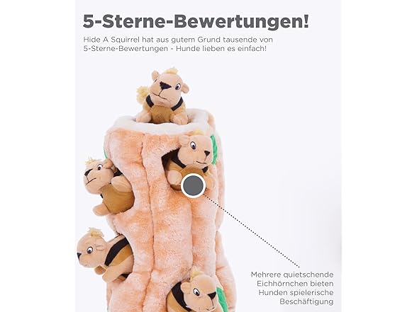 Outward Hound Hide-A-Squirrel Dog Toy – Medium