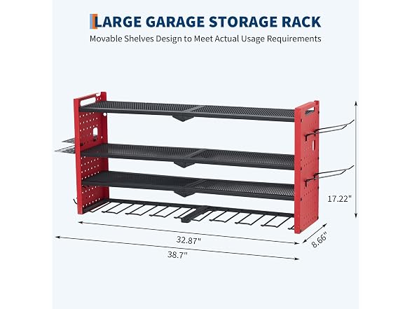 Takywep Heavy Duty Power Tool Organizer Wall Mount – 4-Layer