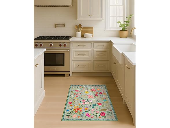 CRYPTOLITE Boho Floral Entryway Rug 2x3