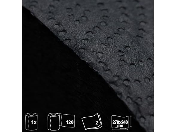 Renova Black Paper Towel 1 Roll 120 Sheets
