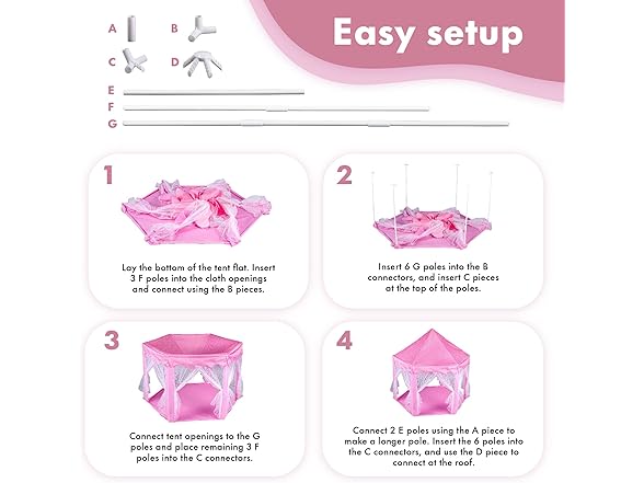 Twinkle Star ZPGM Princess Castle Play Tent