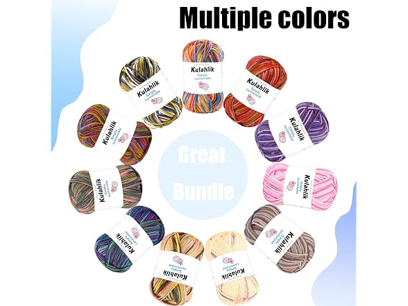 250g(5x50g) Acrylic Yarn for