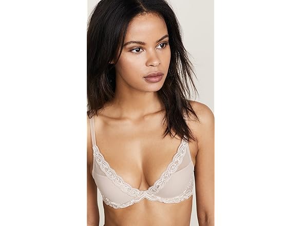 Natori Womens Feathers Contour Plunge