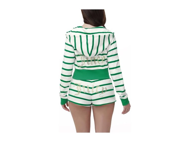 Juicy Couture Corset Track Jacket Kiwi Stripe