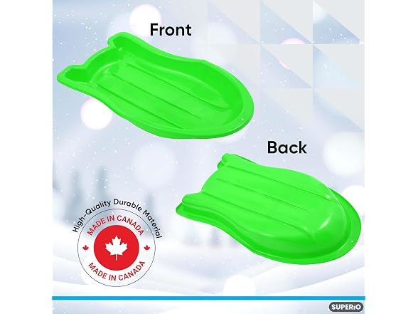 Superio Toboggan Snow Sled- 37” 12 Pack