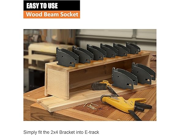 SALUINOKI E-Track Wood Beam Socket 4pk