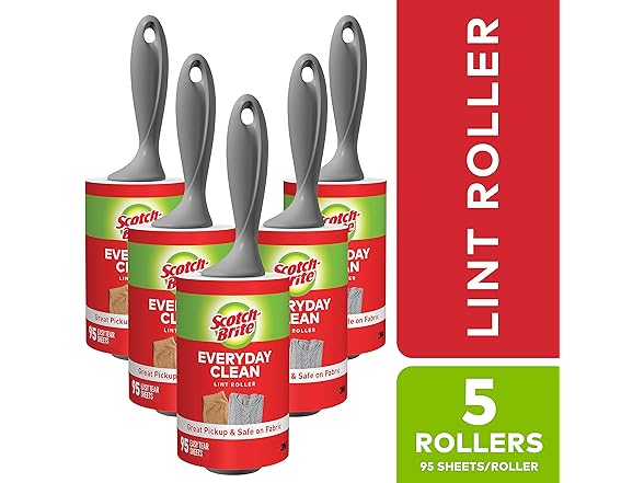 5PK Scotch-Brite Lint Roller Value Pack
