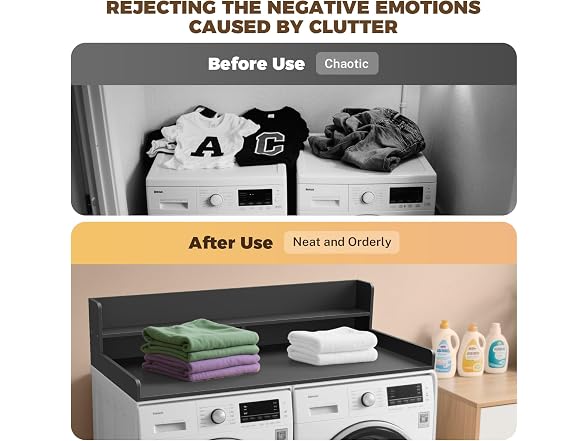 FAHKNS 2-Tier Washer Dryer Countertop One-Piece