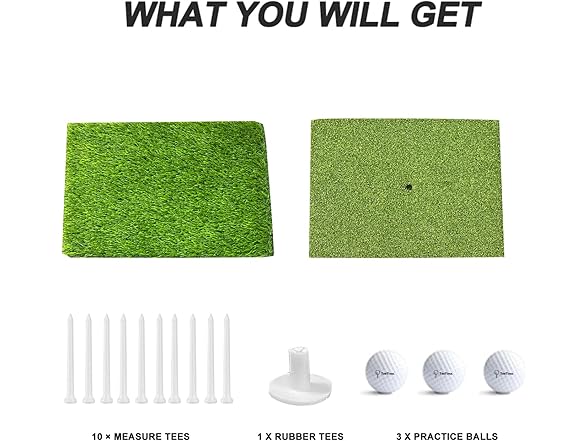 TeeTime Golf Dual-Surface Training Mat Pack