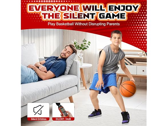 ALDWDY Size 7 Silent Airless Basketball