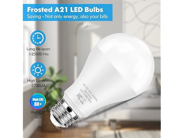 TOBUSA A21 20W Non-Dimmable LED Bulb 5000K 2PC