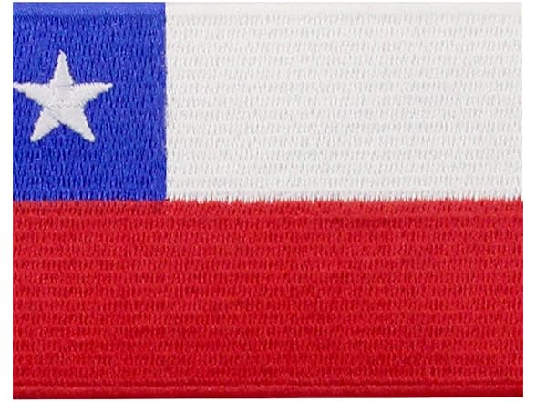 EmbTao Chile Flag Patch Embroidered