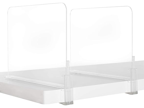 J&V TEXTILES Acrylic Shelf Divider Set