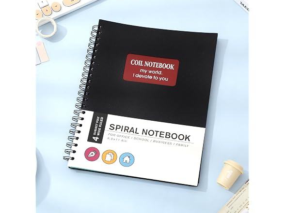 Yoment Spiral Notebook 8.5'' x 11'' Wide Line