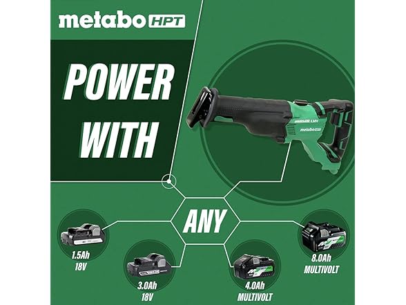 Metabo CR18DBLQ4 Cordless Recip Saw