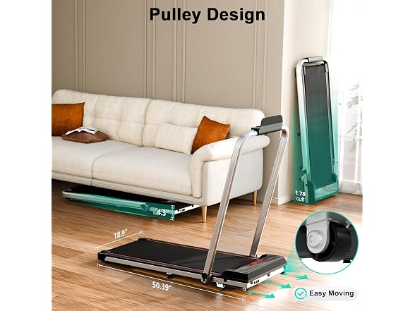 Moonfox Treadmill with Incline, 3 in 1 Under Desk Treadmill