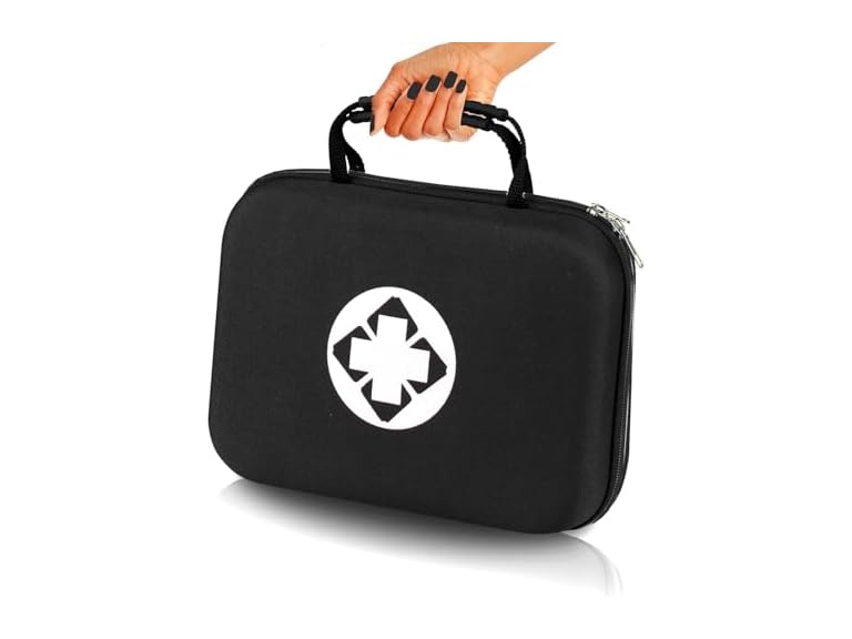 Monoki Home First Aid Kit Handheld Bag Black Black