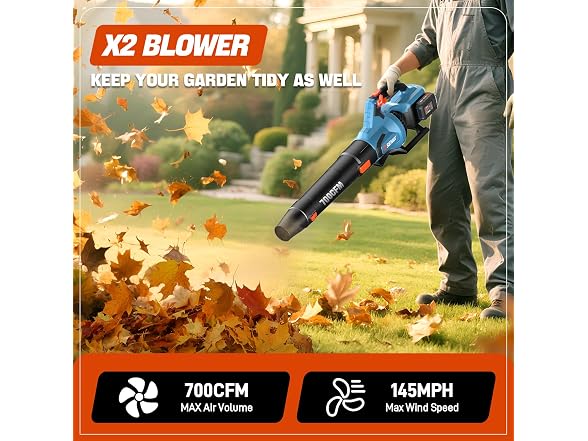 SENIX 40-volt Battery Handheld Leaf Blower