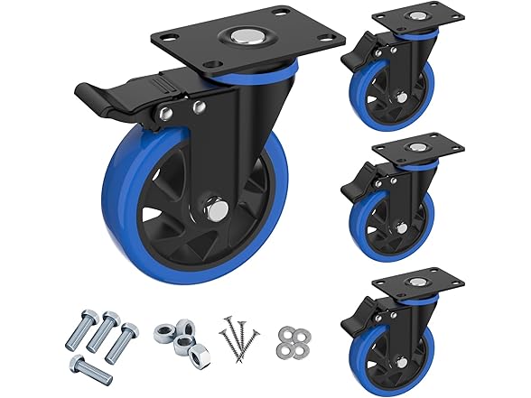 JIN FU TOU 4'' Caster Wheels with Brake