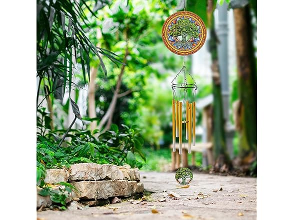 DKJOCKY Wind Chimes with Tree of Life