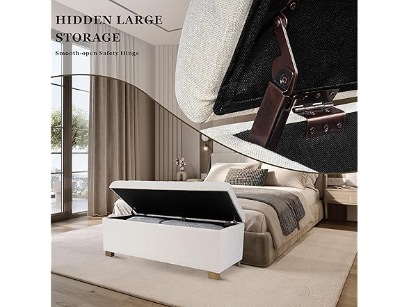 Spatial Order Large Tufted Storage Bench