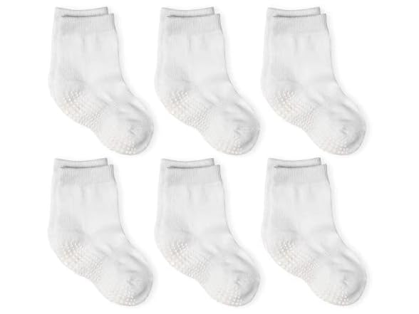6 Pairs Non Slip Grip Ankle Crew Socks