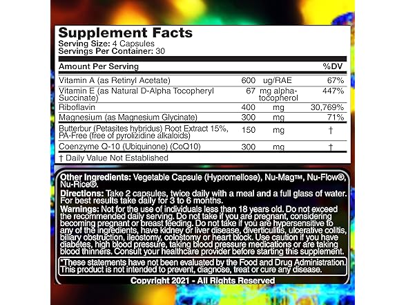 iconis biosceuticals Migraine Relief, Quad-Formula 