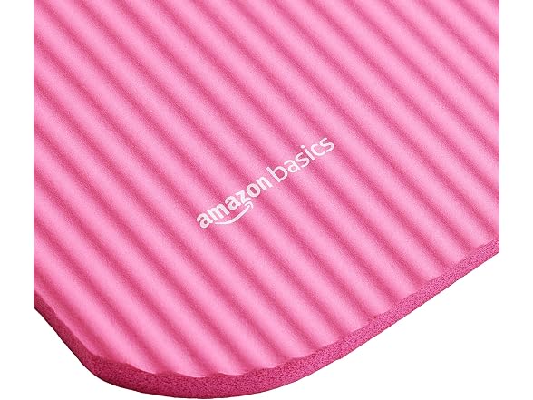 Amazon Basics 1/2 Inch Extra Thick Exercise Yoga Mat, Pink